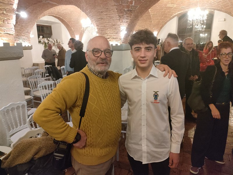 Lorenzo Noferini con il nonno Francesco 