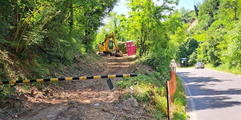 L'intervento in corso