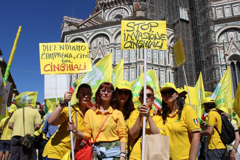 La manifestazione degli agricoltori