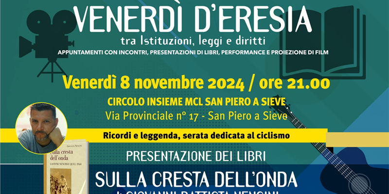 Un taglio della locandina dell'evento. Venerdì d'eresia