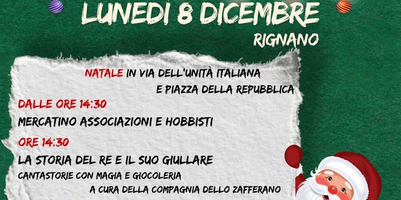 Rignano sull’Arno inaugura il natale con un programma di eventi per tutta la comunità