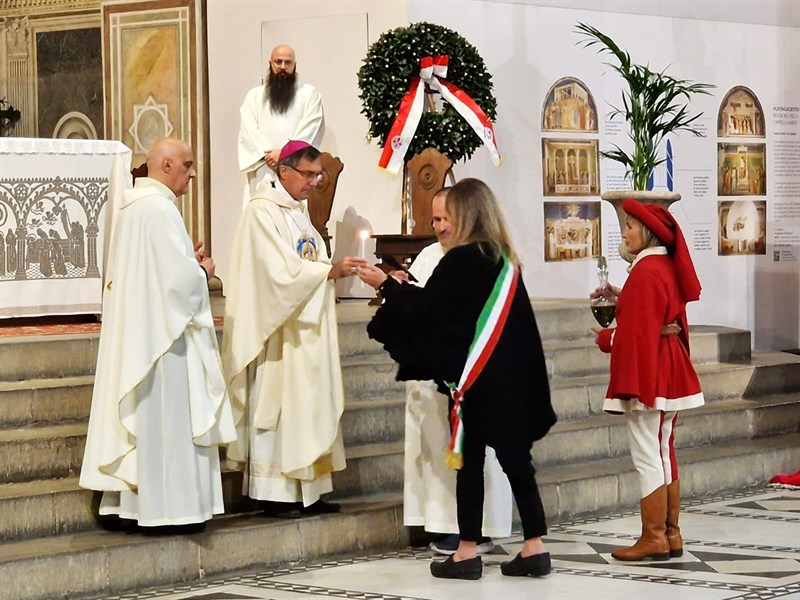 Un momento della cerimonia