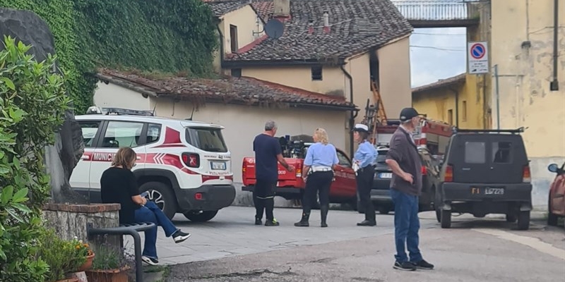 Incendio in appartamento in Via dell'Antica Posta a San Piero