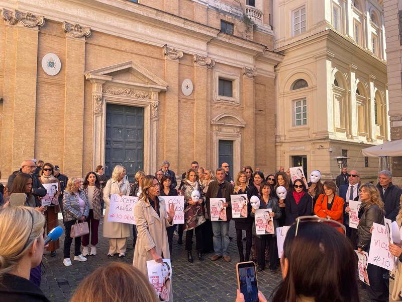 Un momento del flash mob