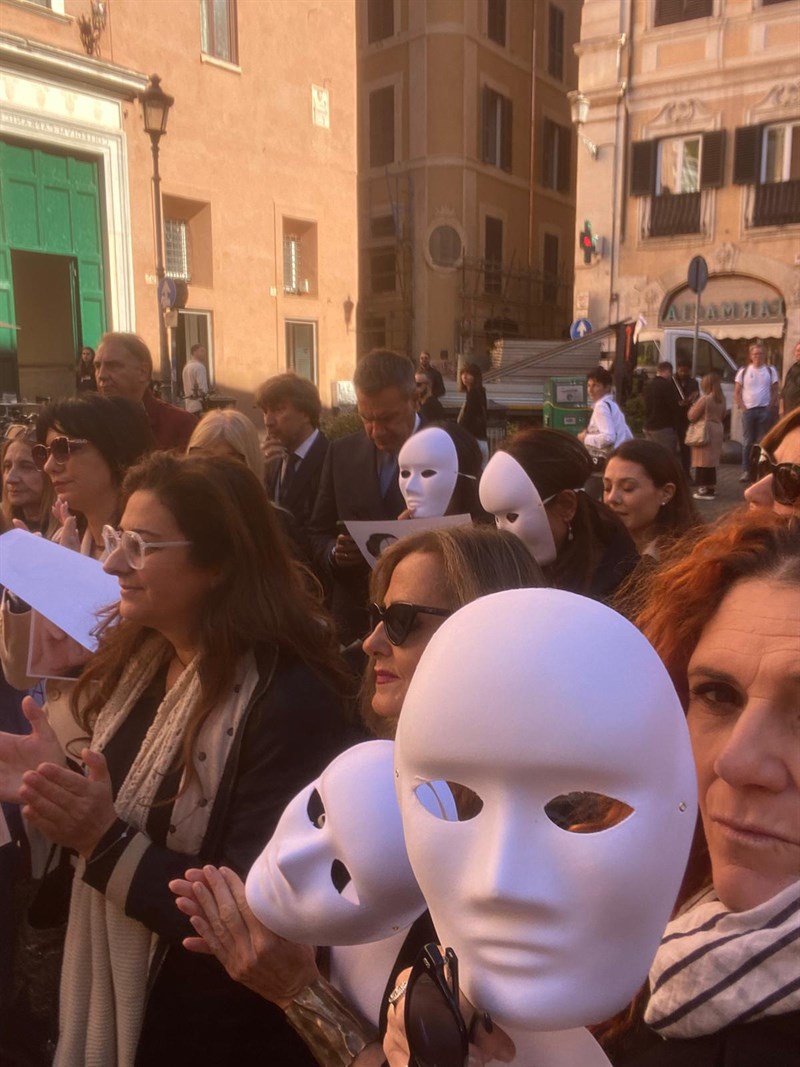 Un momento del flash mob