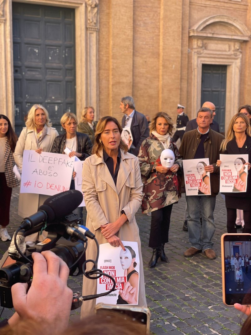 Un momento del flash mob