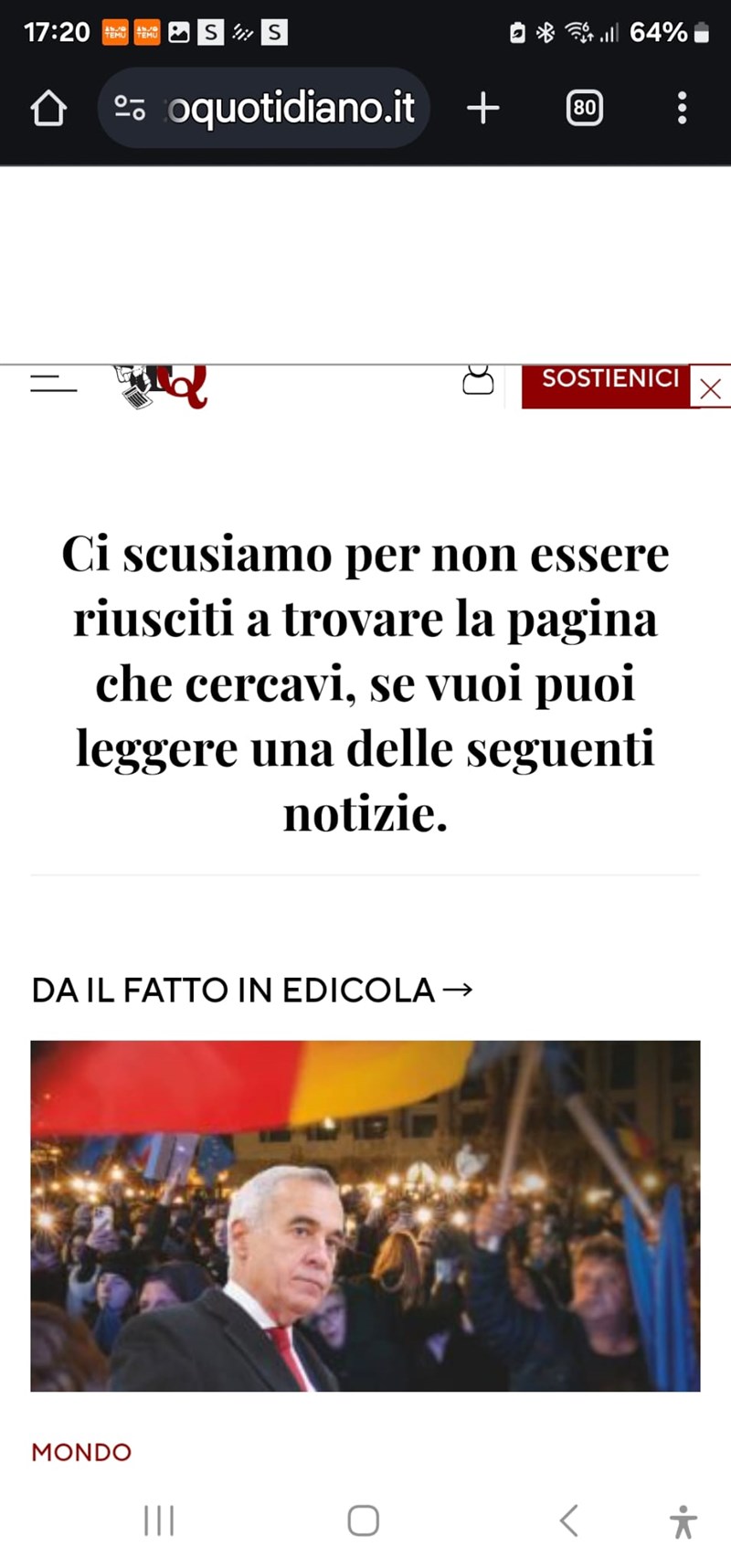 L'articolo scomparso