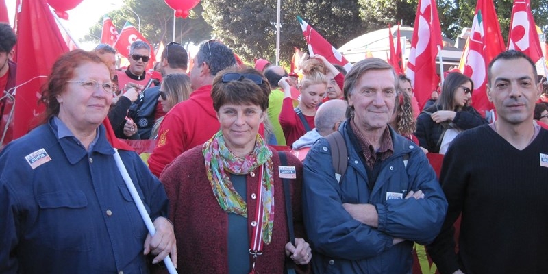 Piera a una manifestazione