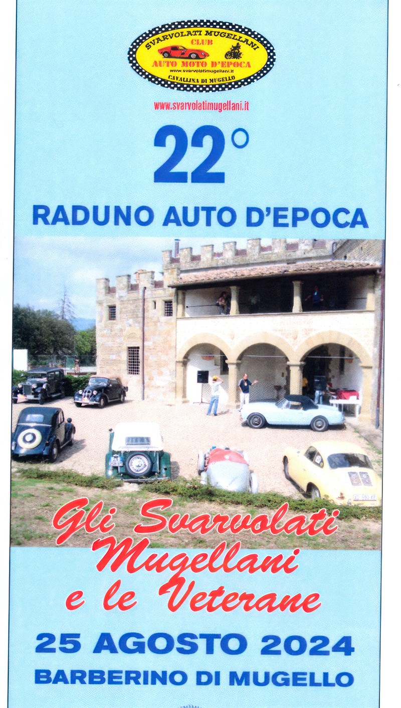 La locandina del raduno nazionale di Auto d’Epoca.