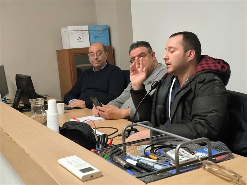 Un momento della serata . Roberto Sbenaglia e Simone Gianfaldoni