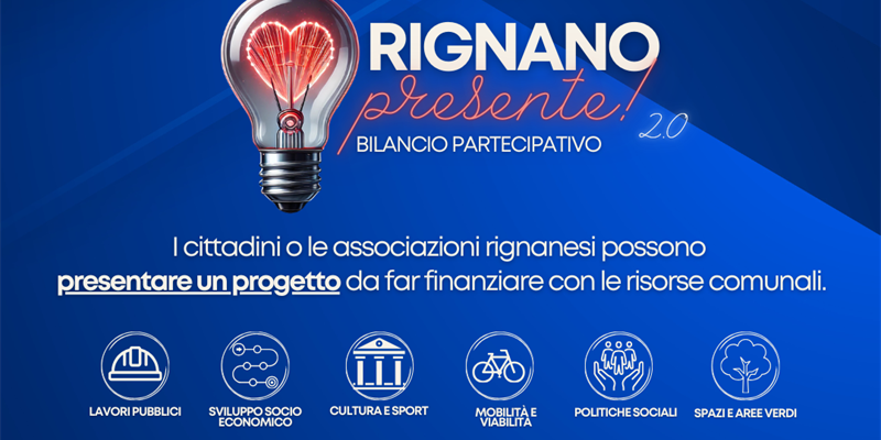 Rignano presente 2.0. Al via la nuova edizione del bilancio partecipativo