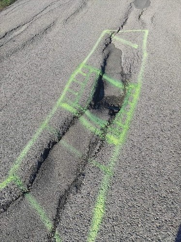 Attuali condizioni del tratto stradale che Montebonello porta a Vetrice e poi al Mulino a Vento