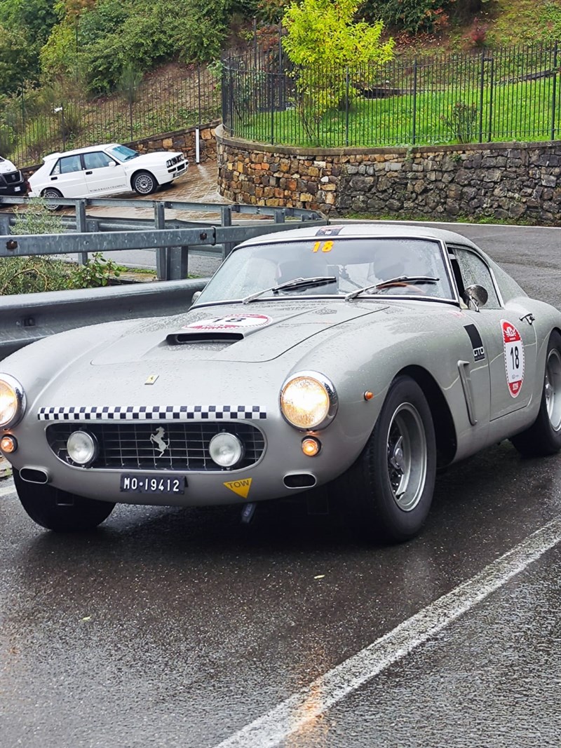 Un momento del passaggio della Modena Cento Ore al Passo del Giogo. Le auto protagoniste dell'evento