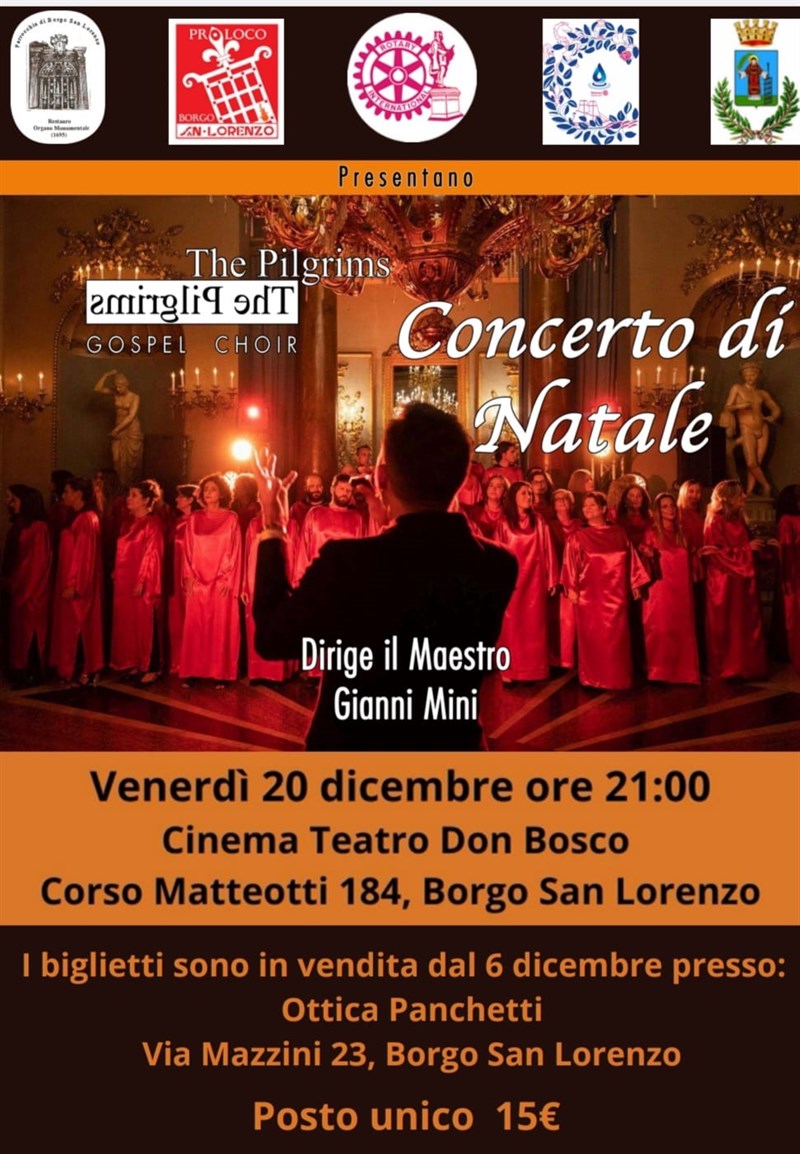 La locandina completa del concerto di natale 2024