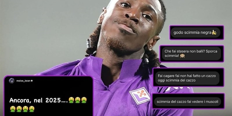 le offese a Moise Kean