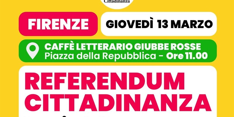 Al via in Toscana la campagna per il sì al referendum sulla cittadinanza