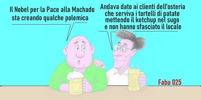 “Nobel per la Pace? Io lo darei a chi non si ribella davanti ai tortelli vegani”