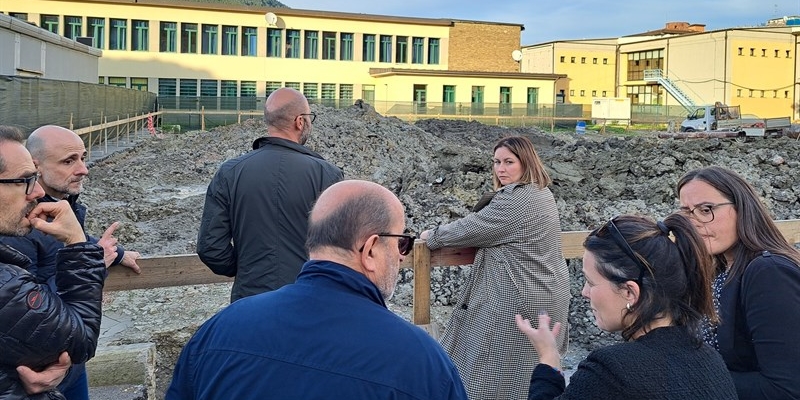 Visita della Giunta al cantiere