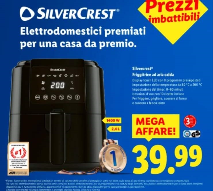 friggitrice ad aria silvercrest lidl