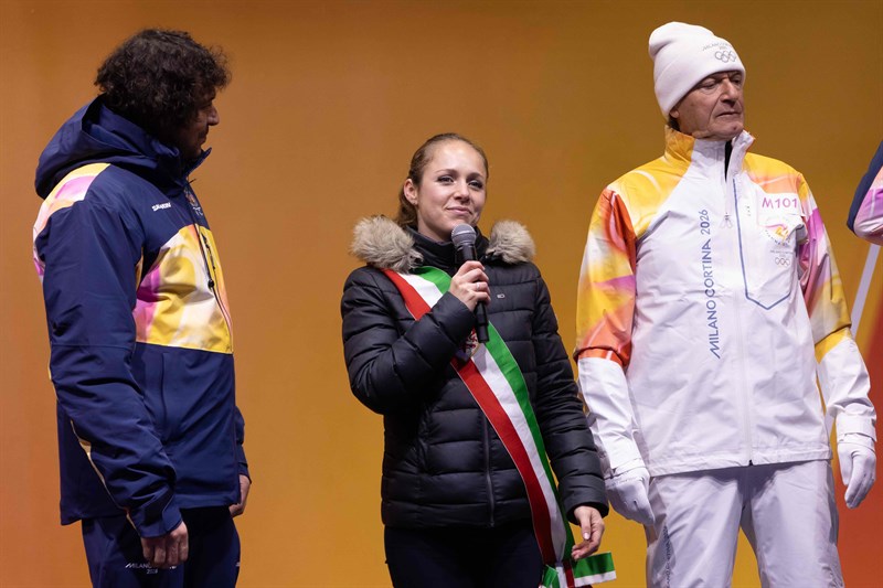 L'arrivo della torcia olimpica a Firenze