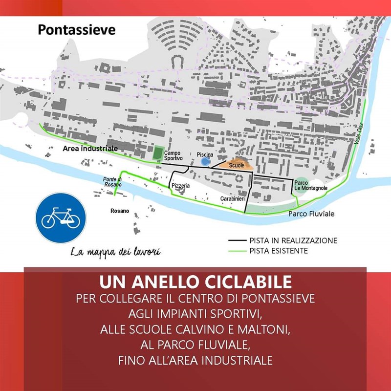 Pista ciclopedonale a "I Villini" - Pontassieve