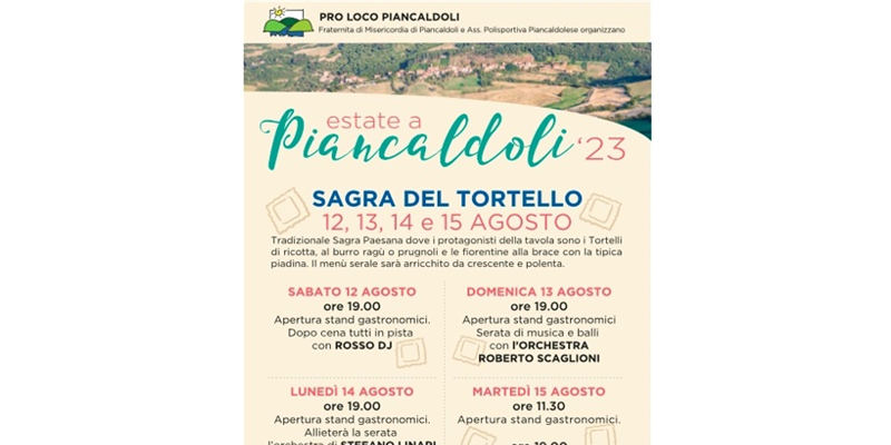 Estate a Piancaldoli - Si inizia con la sagra del Tortello