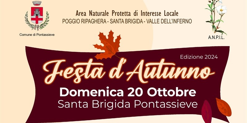 Un taglio della locandina della festa d'autunno