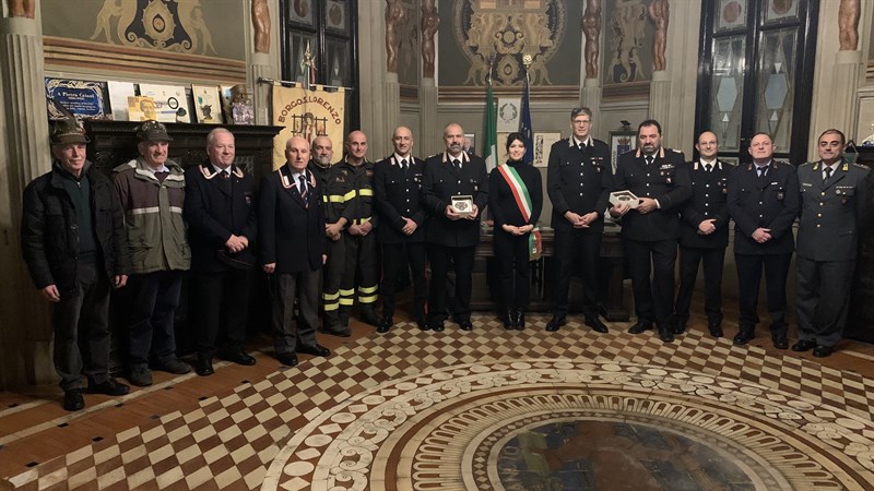 I premiati insieme a colleghi e amici