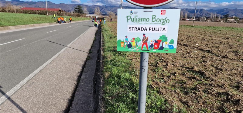 Il tratto di strada pulito