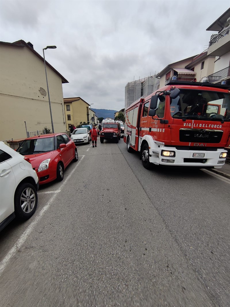 Incendio in Via Matteotti a Pontassieve