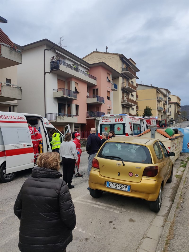 Incendio in Via Matteotti a Pontassieve