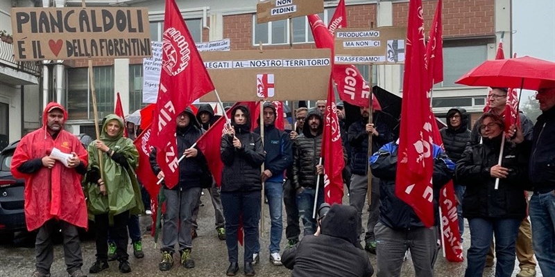 La manifestazione di stamani mattina