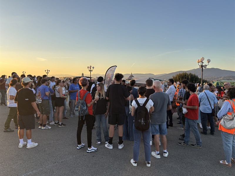 L'arrivo al piazzale Michelangelo