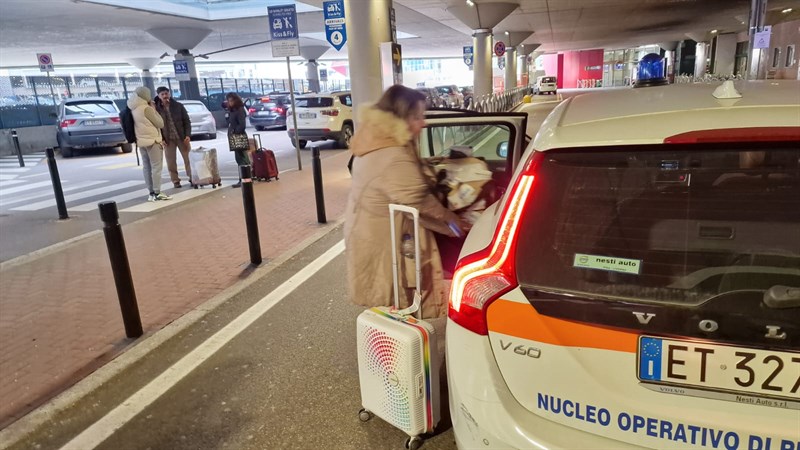 Partenza dall'aeroporto