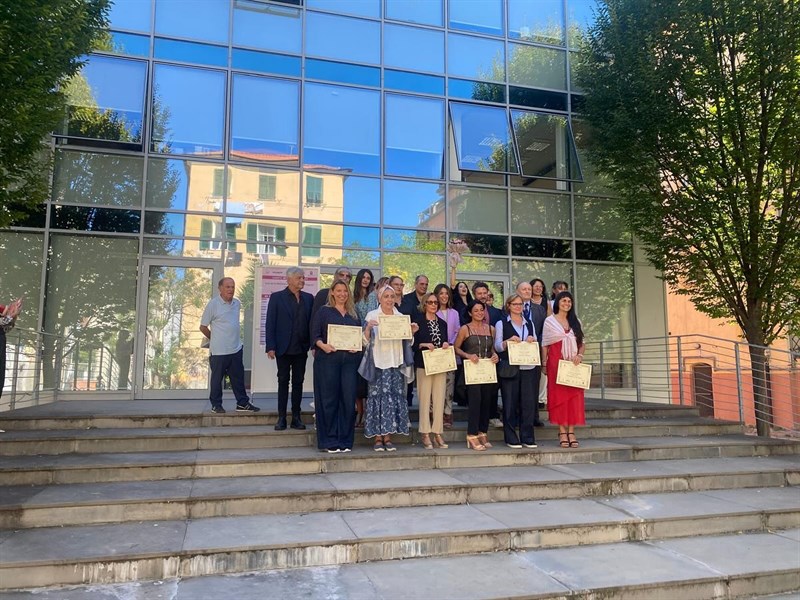 Uno scatto del gruppo vincitori