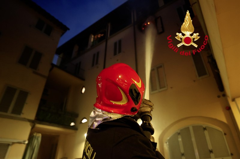 Vigili del Fuoco all'opera in via Baccio Bandinelli