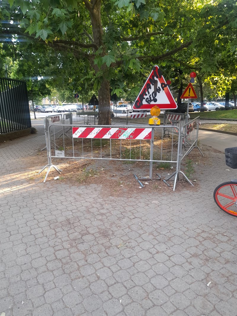 L'area da ripristinare... da un anno