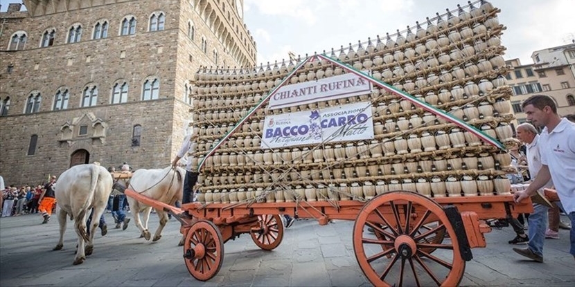 Bacco Artigiano - il Carro di Rufina in Piazza Signoria