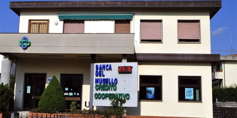 La sede del Banco Cooperativo Fiorentino di  Luco di Mugello