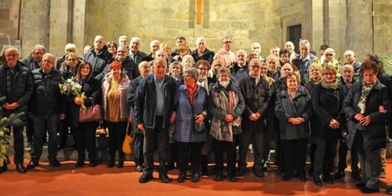 Incontro fra le coppie sposate in diverse date, nella Pieve di San Lorenzo 