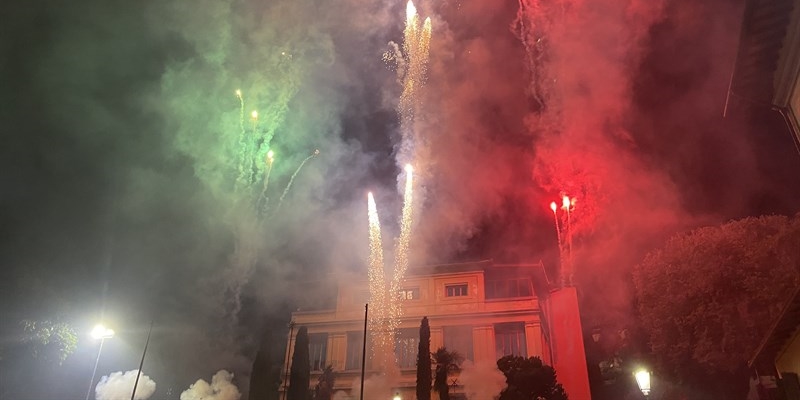 Fuochi d'artificio a Reggello per il patrono San Jacopo