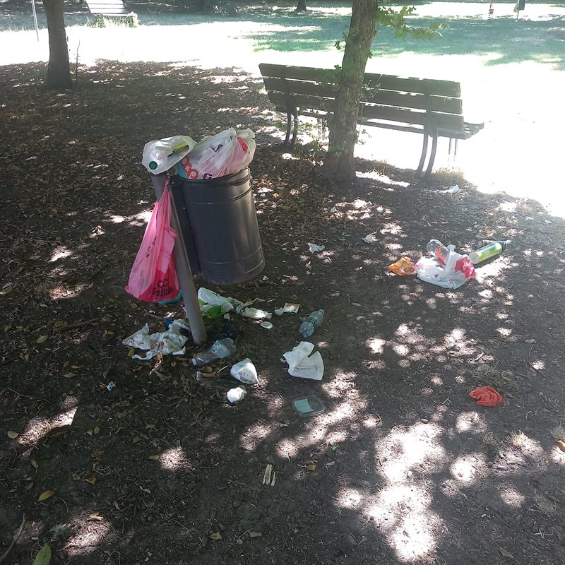 La situazione di stamani mattina al Parco Pertini