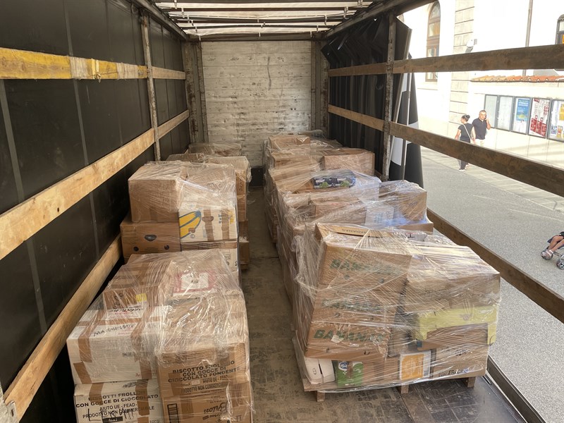 Il caricamento del camion