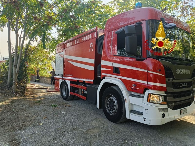 L'intervento dei VVFF