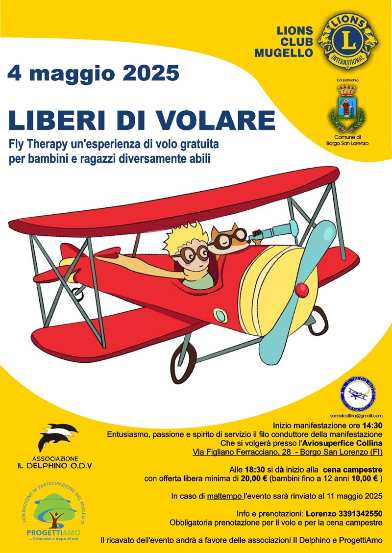 Locandina dell'evento "Liberi di Volare"