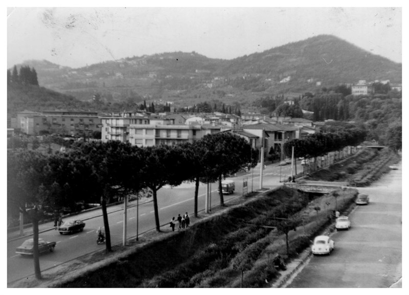 visione dall'alto di via lungo l'Affrico com'era