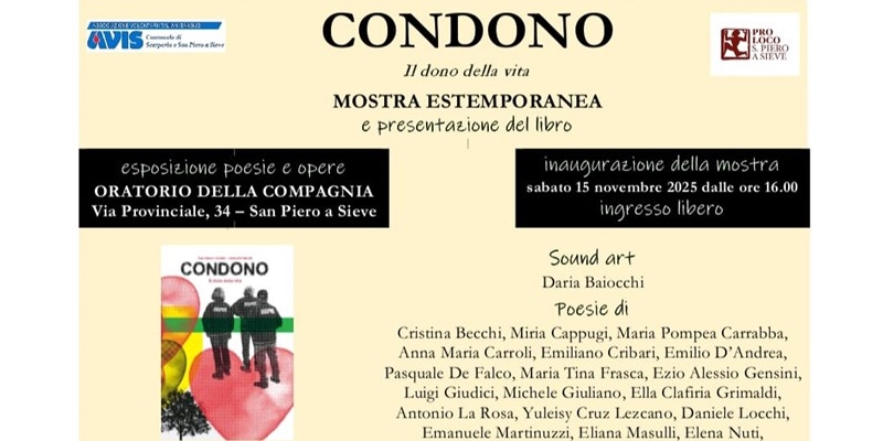 “Condono”. Arte, poesia e solidarietà con Avis Scarperia e San Piero a Sieve