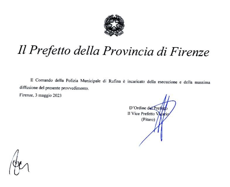 Decreto prefettizio 3 maggio 2023 autovelox Scopeti