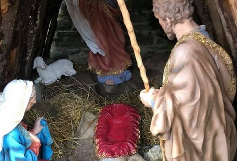 La culla vuota nel Presepe di Dicomano