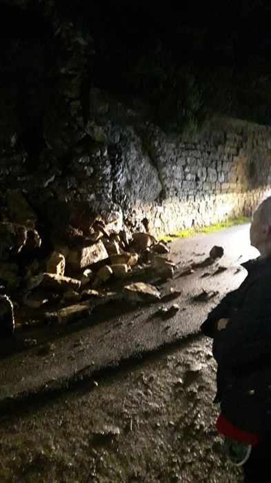 Maltempo in Metrocittà Firenze. Frana sulla Londa-Stia e caduta di un muro sulla Sp 91 a Pomino